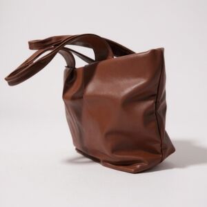 Bugatti Brown Tote Bag Minimalist Shoulder Handbag Everyday Work Bag